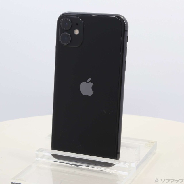 (中古)Apple iPhone11 64GB ブラック MWLT2J/A SIMフリー (ネットワーク利用制限▲)(262-ud)