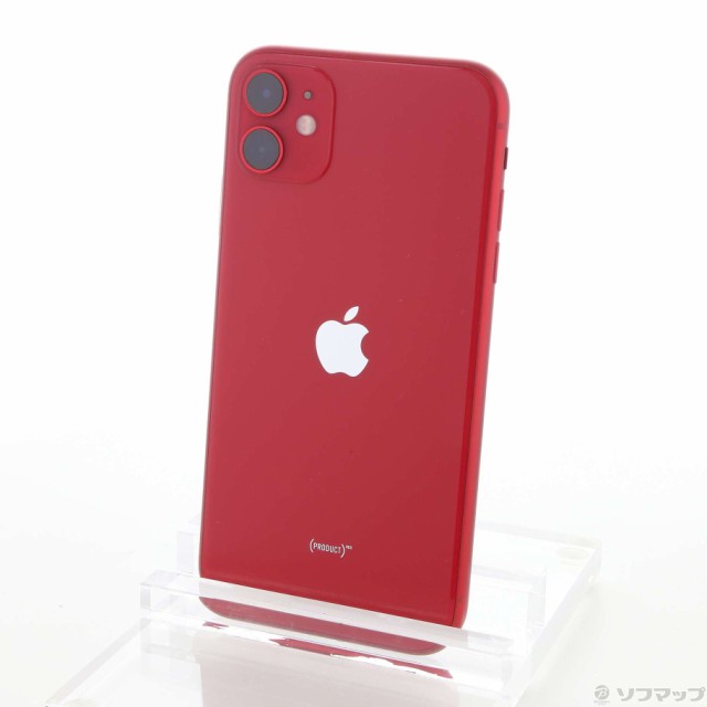 (中古)Apple iPhone11 64GB プロダクトレッド MWLV2J/A SIMフリー(247-ud)