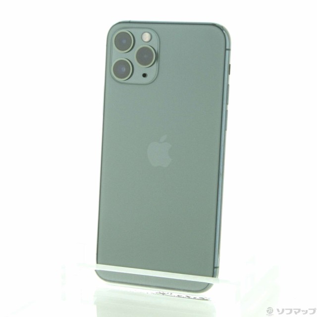 (中古)Apple iPhone11 Pro 64GB ミッドナイトグリーン MWC62J/A SIMフリー(344-ud)