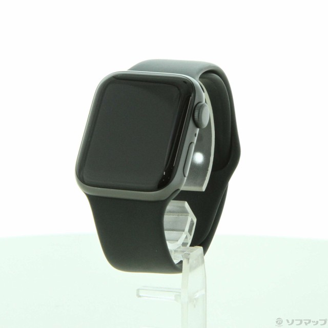 (中古)Apple Apple Watch Series 5 GPS 40mm スペースグレイアルミニウムケース ブラックスポーツバンド(352-ud)