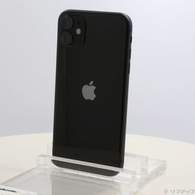 (中古)Apple iPhone11 64GB ブラック MWLT2J/A SIMフリー(247-ud)