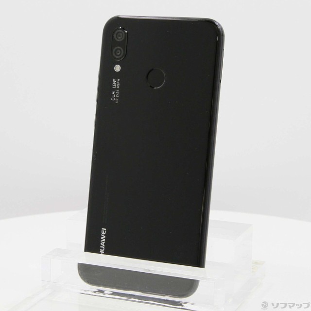 (中古)HUAWEI HUAWEI P20 lite 32GB ミッドナイトブラック ANE-LX2J SIMフリー(344-ud)