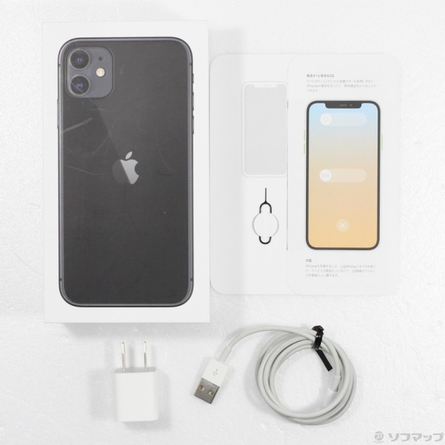 高品質 ()Apple iPhone11 128GB ブラック MWM02J/A SIMフリー(269-ud)