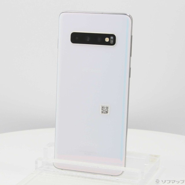 (中古)SAMSUNG GALAXY S10 128GB プリズムホワイト SC-03L docomoロック解除SIMフリー(258-ud)