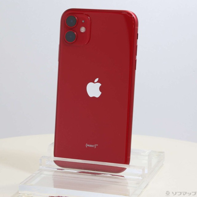 (中古)Apple iPhone11 128GB プロダクトレッド MWM32J/A SIMフリー(247-ud)