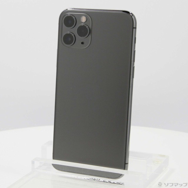 (中古)Apple iPhone11 Pro 64GB スペースグレイ MWC22J/A SIMフリー(305-ud)