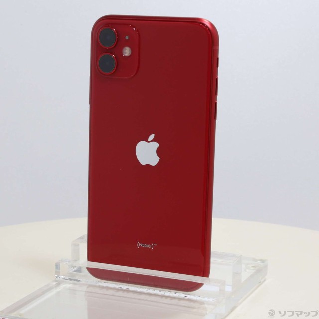 (中古)Apple iPhone11 64GB プロダクトレッド MWLV2J/A SIMフリー (ネットワーク利用制限▲)(262-ud)