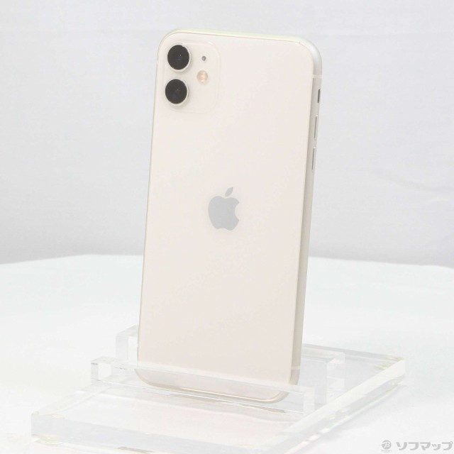 (中古)Apple iPhone11 64GB ホワイト MWLU2J/A SIMフリー(198-ud)