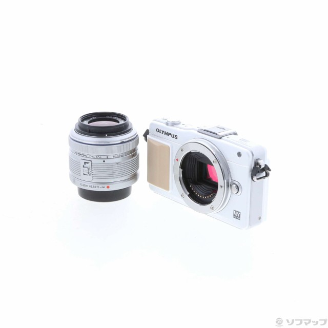 (中古)OLYMPUS PEN mini E-PM2レンズキット (ホワイト)(198-ud)