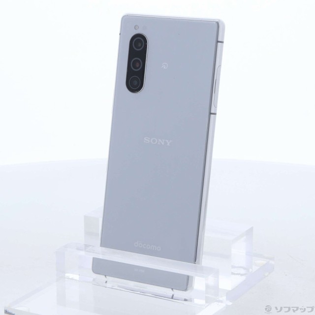 (中古)SONY Xperia 5 64GB グレー SO-01M docomoロック解除SIMフリー(377-ud)