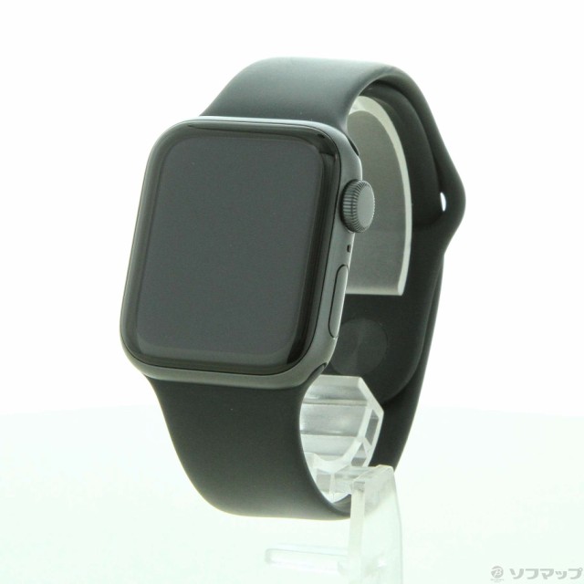 (中古)Apple Apple Watch SE GPS 40mm スペースグレイアルミニウムケース ブラックスポーツバンド(269-ud)