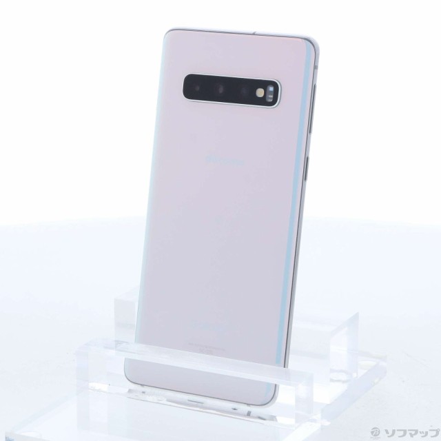 (中古)SAMSUNG GALAXY S10 128GB プリズムホワイト SC-03L docomoロック解除SIMフリー(344-ud)