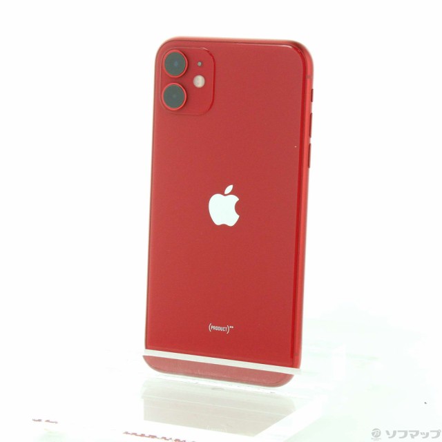 (中古)Apple iPhone11 128GB プロダクトレッド MWM32J/A SIMフリー(348-ud)