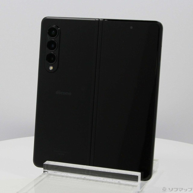 (中古)SAMSUNG Galaxy Z Fold3 5G 256GB ファントムブラック SC-55B docomoロック解除SIMフリー(258-ud)