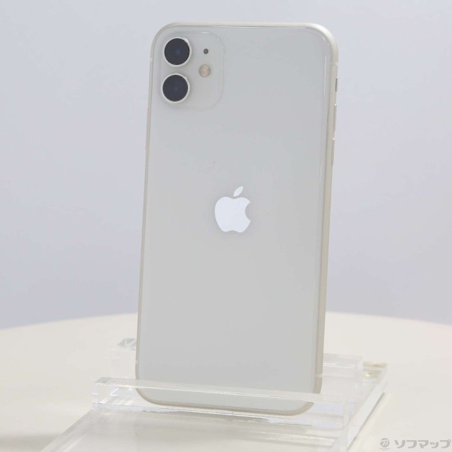 (中古)Apple iPhone11 64GB ホワイト MWLU2J/A SIMフリー(258-ud)