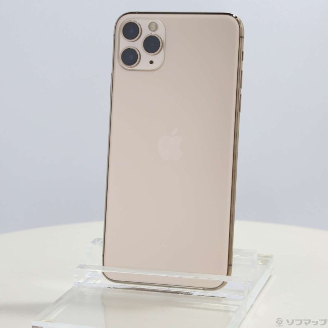 (中古)Apple iPhone11 Pro Max 64GB ゴールド MWHG2J/A SIMフリー(258-ud)