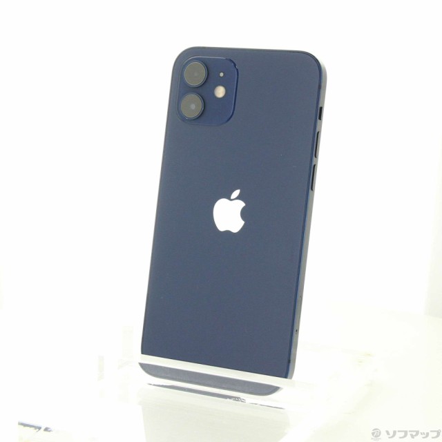 (中古)Apple iPhone12 64GB ブルー MGHR3J/A SIMフリー(384-ud)