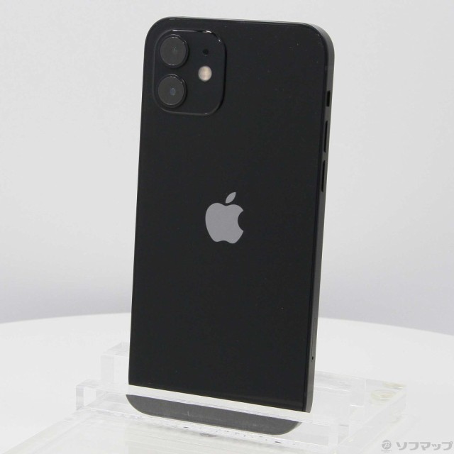 (中古)Apple iPhone12 64GB ブラック MGHN3J/A SIMフリー(384-ud)