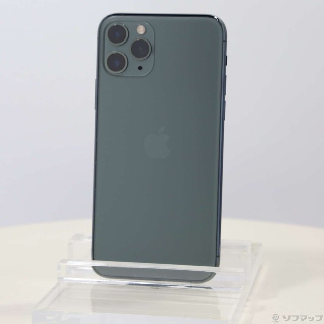 (中古)Apple iPhone11 Pro 256GB ミッドナイトグリーン MWCC2J/A SIMフリー(262-ud)