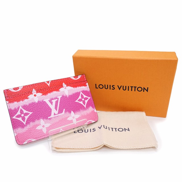 LOUIS VUITTON M69115 ポルトカルト・サーンプル ピンク ルージュ カードケース モノグラムジャイアント レディース