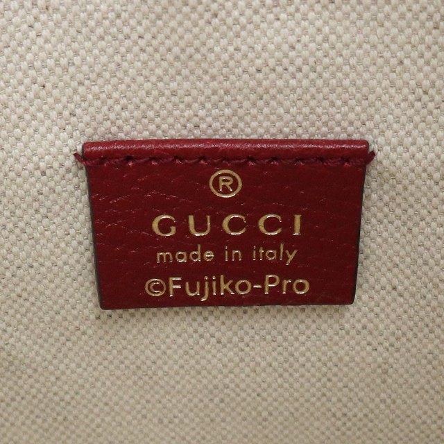 （新品・未使用品）グッチ GUCCI ドラえもん ミニ バケットバッグ ショルダーバッグ 斜め掛け 巾着 ミニGGスプリームキャンバス レザー