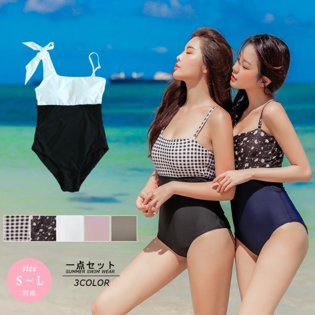 水着 ワンピース レディース ワンショルダー チェック 花柄 シャーリング プール リゾート トラベル 旅行 かわいい スイムウの通販はau Pay マーケット プラスナオ 商品ロットナンバー