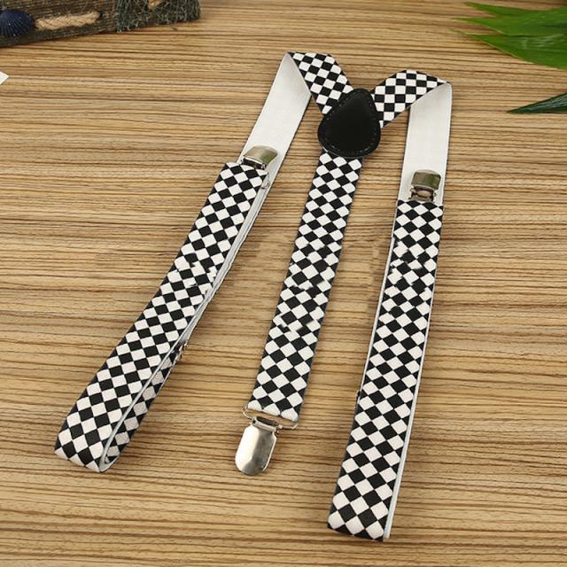 サスペンダー 大人用 ユニセックス レディース メンズ チェック柄 Y型 フォーマル かわいい おしゃれ お出かけ 結婚式 プレ