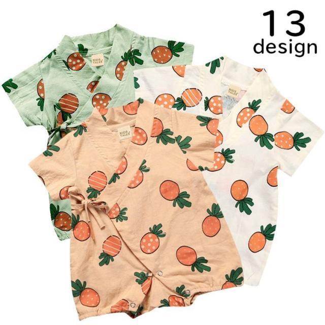 クーポン送料無料 ロンパース 甚平 ベビー キッズ 浴衣 半袖 前開き 夏 スイカ 花 レモン リンゴ フルーツ 赤ちゃん 男の子 女の子 出産祝 送料無料送料込み キッズベビー マタニティ ベビー Lightworkslighting Com