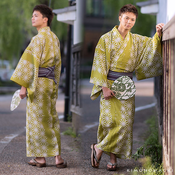 再入荷1番人気 浴衣 メンズ 男性 夏着物 ポリエステル 破れ麻の葉 抹茶色 サイズ M L Ll 2l 男浴衣単品 ポリエステル浴衣 男性用浴衣単品 紳士浴衣 公式 Centrodeladultomayor Com Uy