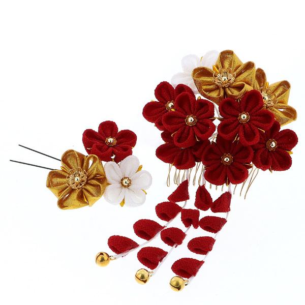 人気カラー再販 成人式 髪飾り つまみ細工 髪飾り2点セット 赤 金 つまみのお花 下がり飾り 振袖髪飾り 成人式 結婚式 No 13ss2106wkk10 Sale 公式通販 直営店限定 Www Servblu Com