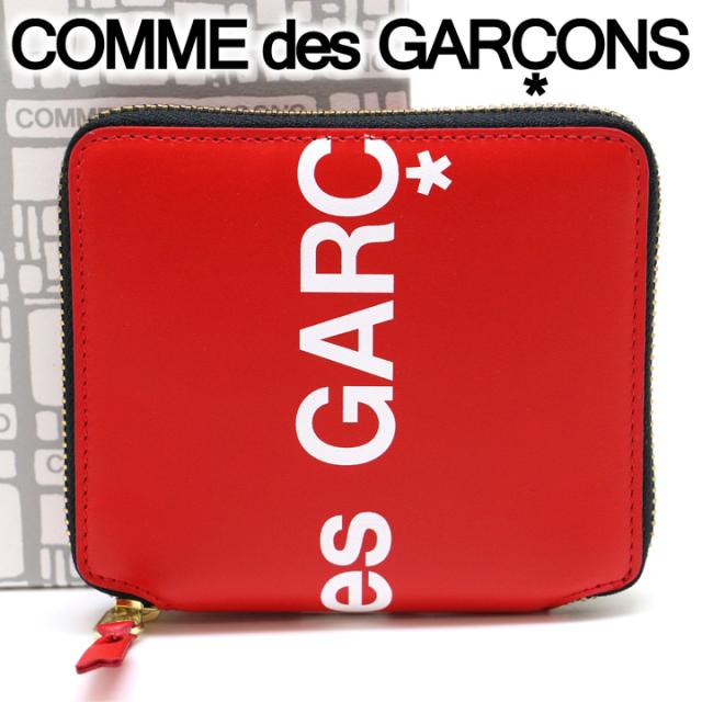 コムデギャルソン 二つ折り財布 Comme Des Garcons コンパクト財布 レディース メンズ レッド Sa2100hl
