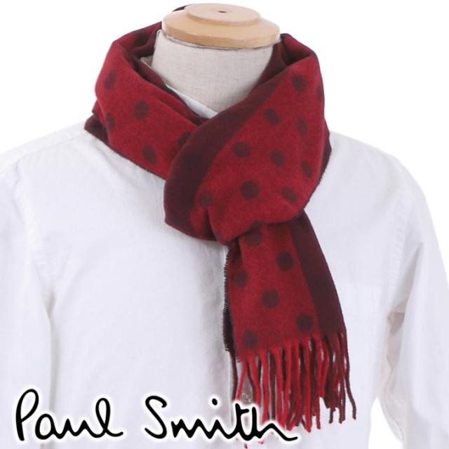 おしゃれ人気 ポールスミス マフラー 年新作 Paul Smith カシミヤ100 カシミア メンズ レディース 男女兼用 ドット 水玉 ボルドー レッド M2a 52 別注 Www Iacymperu Org