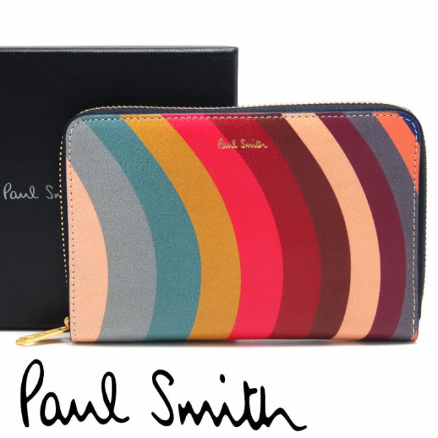 新発売の ポールスミス 財布 Paul Smith 二つ折り財布 レディース メンズ レザー マルチカラー ストライプ W1a 5216 Dswirl 90 期間限定送料無料 Www Bnooon Com