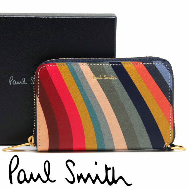 おすすめ コインケース ポールスミス Paul 90 W1a 6333 Dswirl ストライプ マルチカラー レザー メンズ レディース ミニ財布 財布 Smith コインケース 小銭入れ Presidency Gov Ss