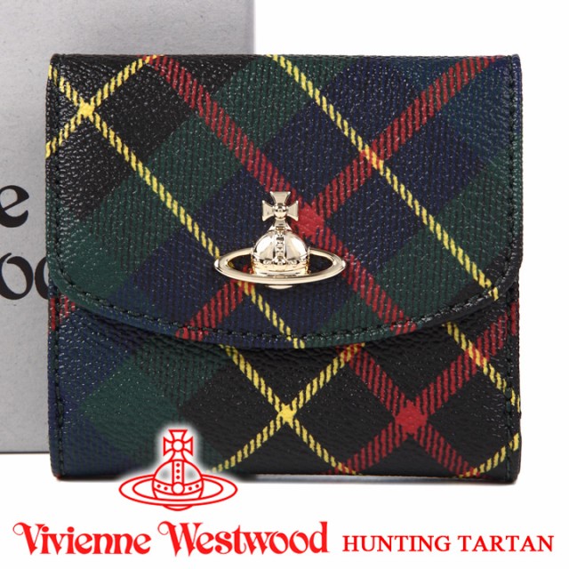 ヴィヴィアンウエストウッド 財布 ヴィヴィアン Vivienne Westwood レディース ラッピング無料 メンズ チェック Hunting 二つ折り財布 Tartan