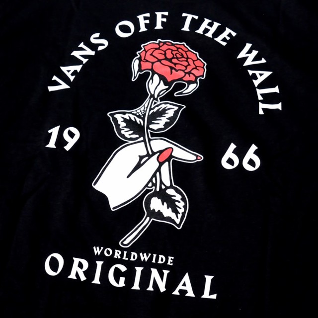 Vans バンズ メンズ Tシャツ 長袖 ロンt カットソー 薔薇 バラ モダン