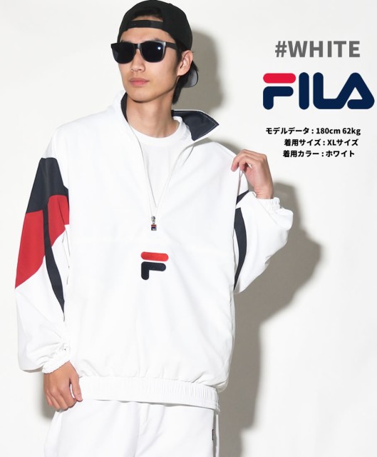 新品即決 Fila フィラ ジャケット メンズ ナイロン ウィンドブレーカー プルオーバー B系 ファッション ストリート系