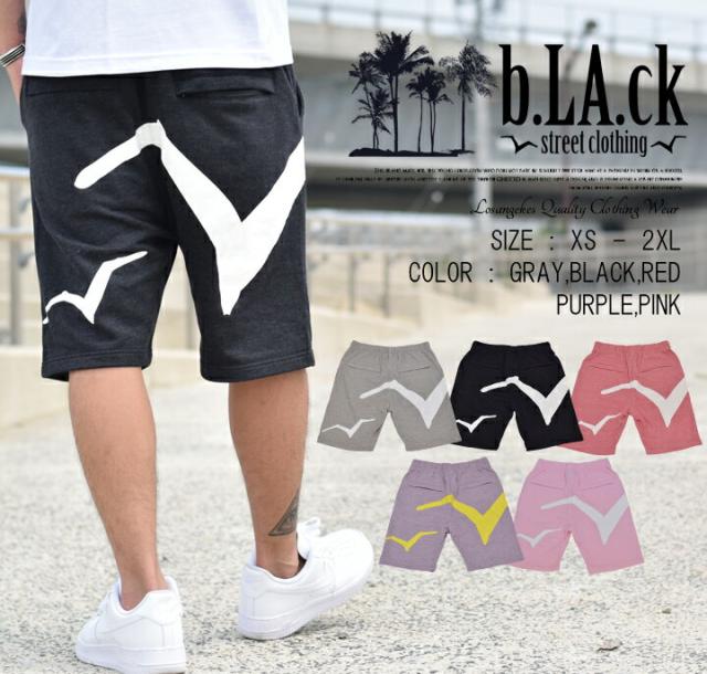 セール B La Ck ブラック ハーフパンツ メンズ スウェットショーツ B系 ヒップホップ Hip Hop ストリート