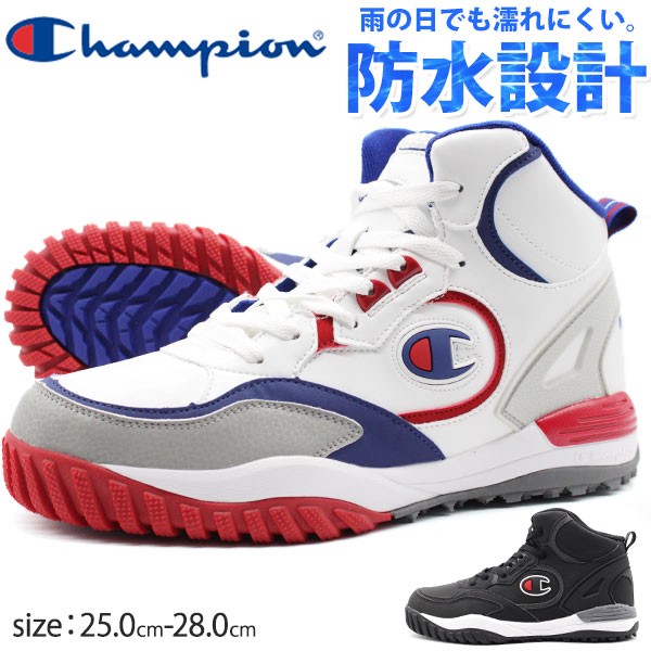 絶対一番安い スニーカー メンズ 靴 ハイカット 白 黒 ホワイト ブラック 防水 雨 雪 チャンピオン Champion All Court Snow Mid2 公式店舗 Olsonesq Com