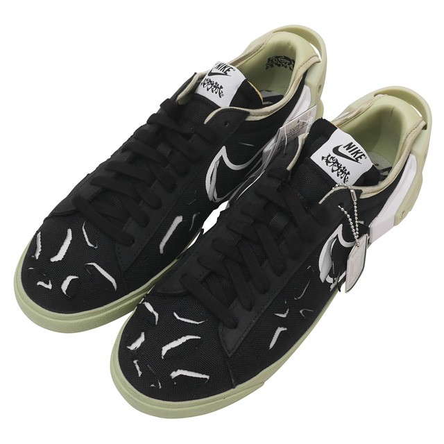 (2022新作)新品 ナイキ NIKE x アクロニウム ACRONYM BLAZER LOW ブレザー BLACK/WHITE-OLIVE AURA DO9373-001 フットウェア