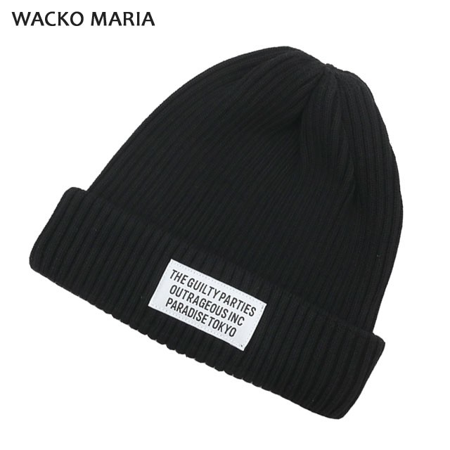 (2022新作)新品 ワコマリア WACKO MARIA KNIT WATCH CAP(TYPE-2) ビーニー BLACK ブラック 黒 ヘッドウェア