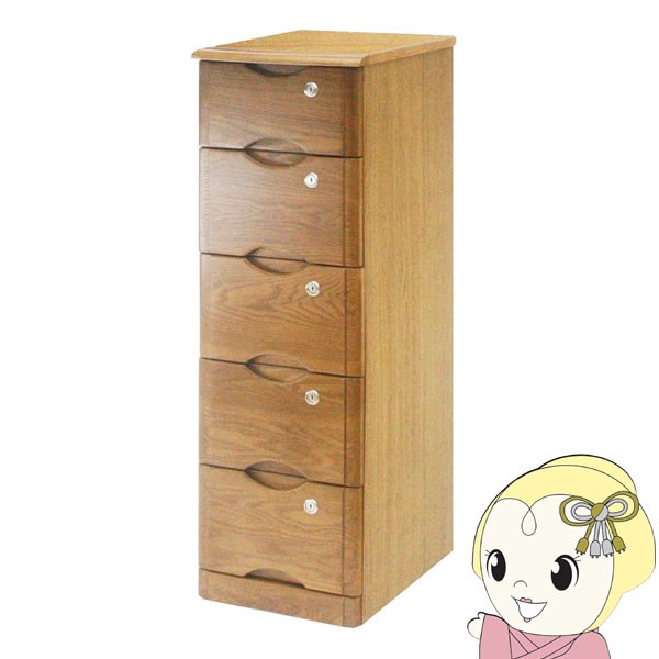 大切な 【メーカー直送】ヤマソロ タモチェスト幅32cm5段(LBR) YAMA-40-085, V-Stella 86febb61