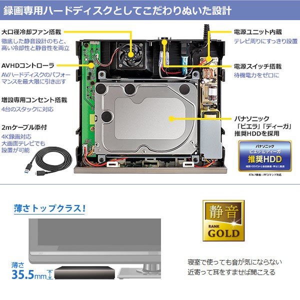 限定SALE新品】 IO DATA(アイオーデータ) AVHD-WR4 外付けHDD USB-A