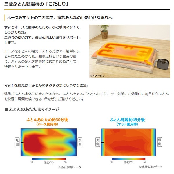 在庫僅少 ふとん乾燥機 三菱電機 布団 ぽかサラPlus トリプルバリアフィルター ホワイト AD-PS50BB-Wの通販はau PAY