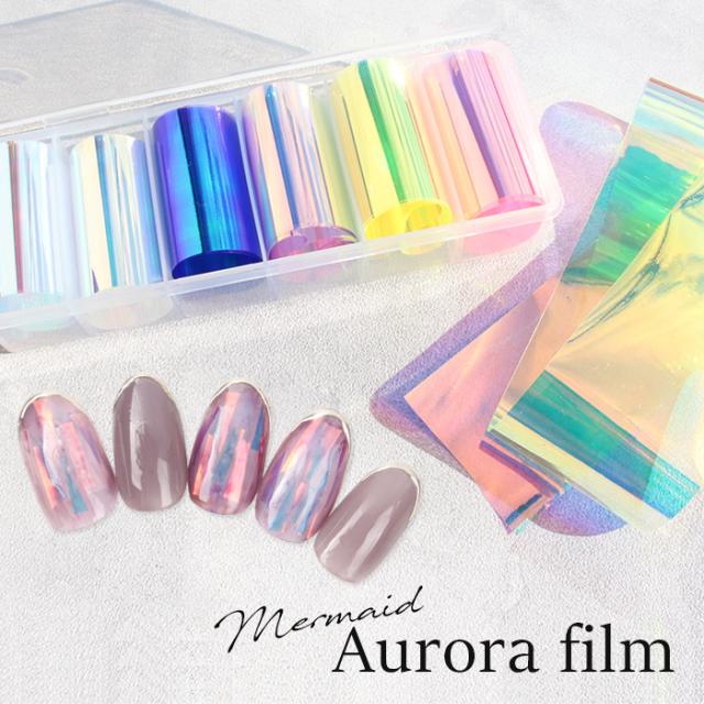 ネイルチップ No.094 フラワー オーロラ チューリップ ぷっくり ピンク  