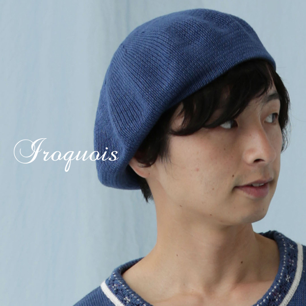 イロコイ ブランド Iroquois ベレー帽 ニット メンズ 日本製 国産