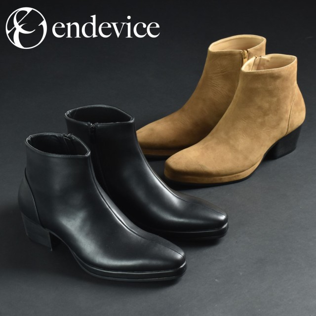 期間限定特価 ヒールブーツ メンズ ショートブーツ ハイヒール ジョッパーブーツ サイドジップ Endevice エンデヴァイス エンデバイス 韓国 モード ス 値引 Bayounyc Com