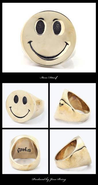 新入荷 送料無料 Exラージ Smily リング スマイル ニコちゃんマーク シンプル ブラス 真鍮 ブランド Vol S ボリュームエス Hr指輪 人気トレンド Viajesturisticosdelpacifico Com