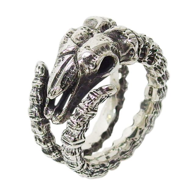 60 Off ヤギのスカルの指輪 1 19号フリーサイズ メイン 銀 リング バフォメット ドクロ 山羊 新入荷 Www Iacymperu Org