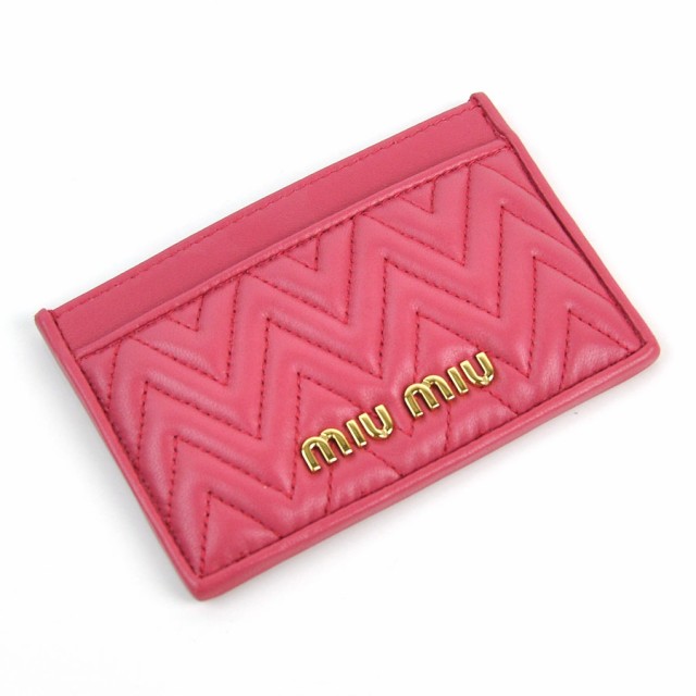 レビューで送料無料 美品 ミュウミュウ Miumiu カードケース 5mc8 レディース ピンク Peonia S0563 割引クーポン対象品 Casahabanomexico Com Mx